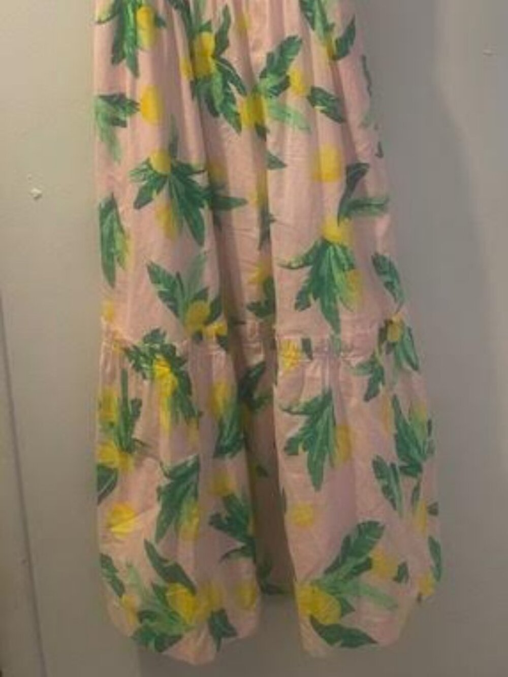 J.Crew Lemon Print Ruffle Strap Midi Dress Size 4 - Picture 4 of 7